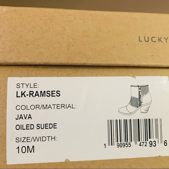 Lucky Brand Ramses Patch Perforated Bootie 10M - Picture 9 of 9